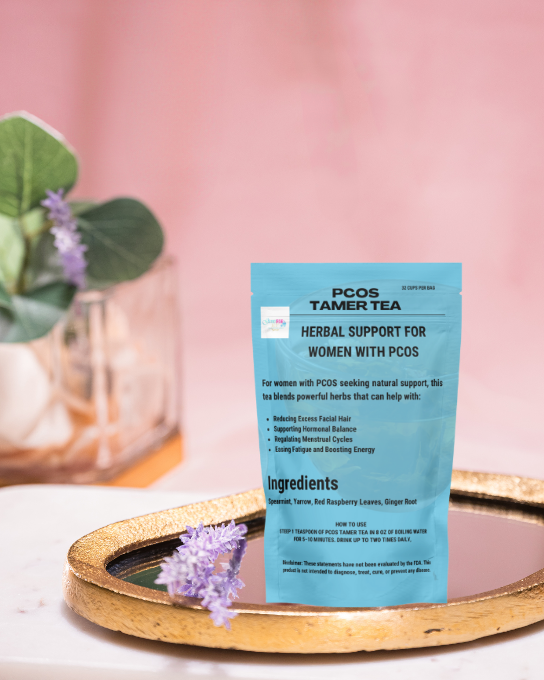 PCOS Tamer Tea – Hormone-Balancing Herbal Tea for Bloat & Cycle Support