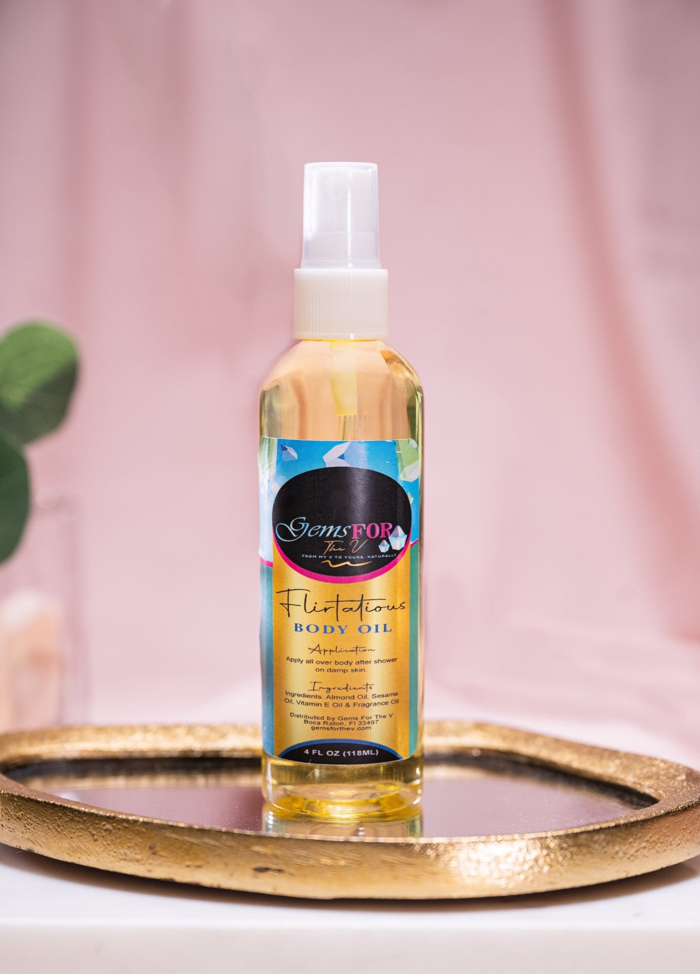 Flirtatious Body Oil – Lightweight Dry Natural Oil That Smells Like a Compliment Magnet - Gemsforthev