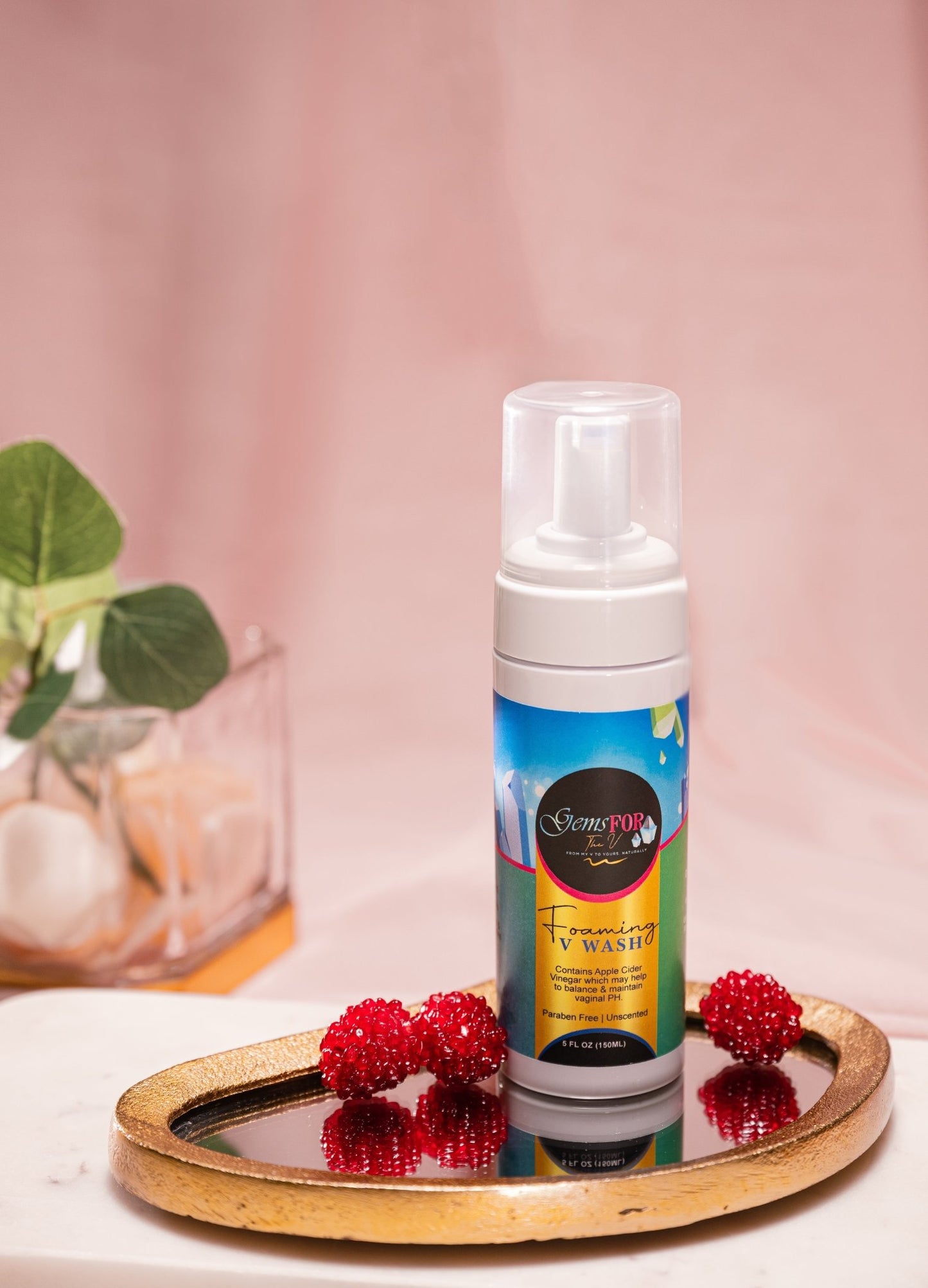 Foaming V Wash – Gentle Feminine Cleanser for Balance & Odor Control - Gemsforthev
