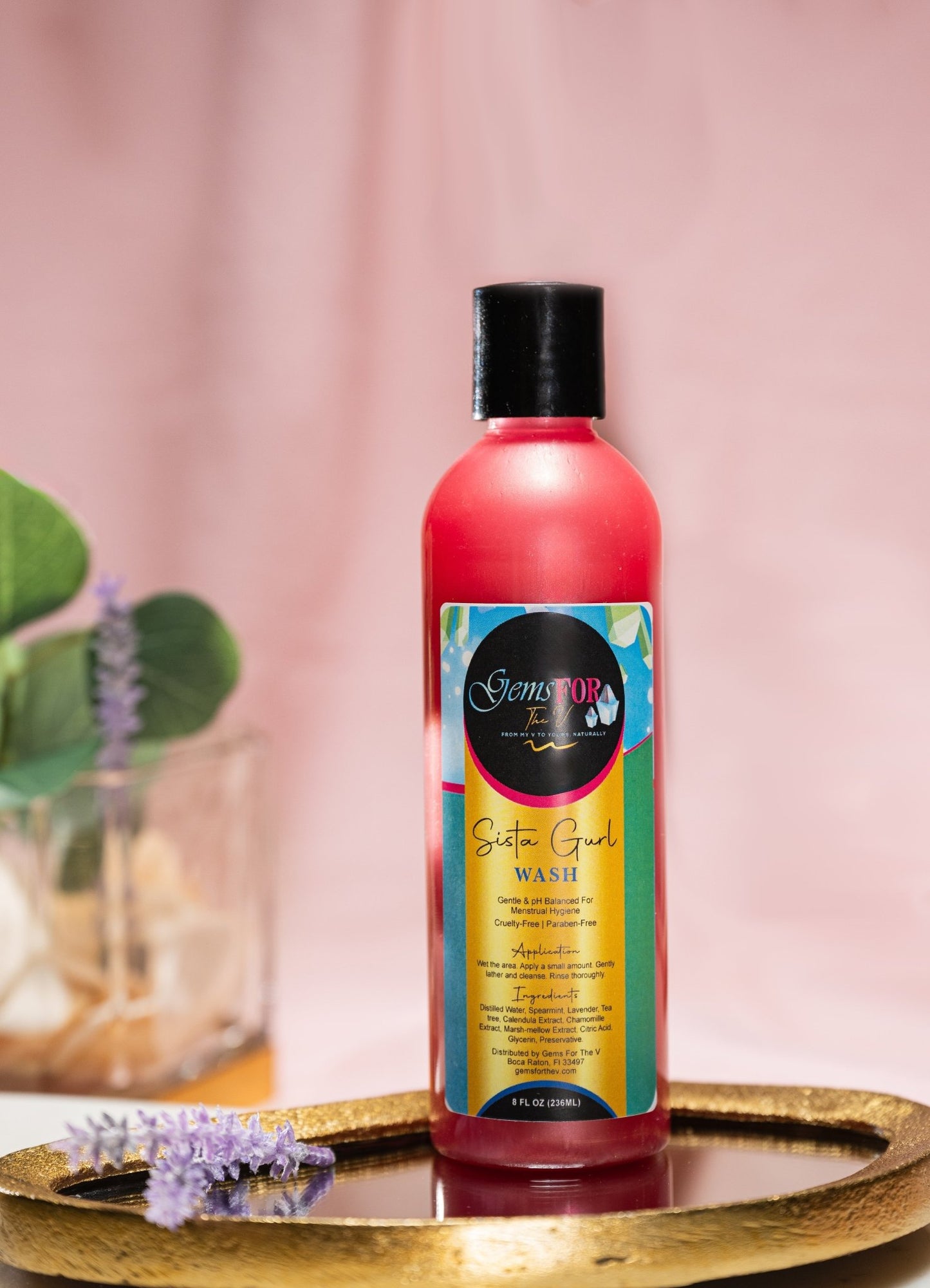 Sista Gurl Wash – Period - Safe Feminine Wash for Odor, Cramps & pH Balance - Gemsforthev