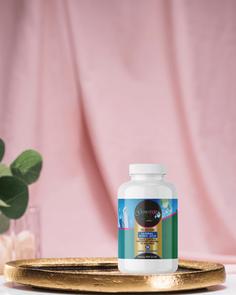 pH Restore boric acid suppository bottle