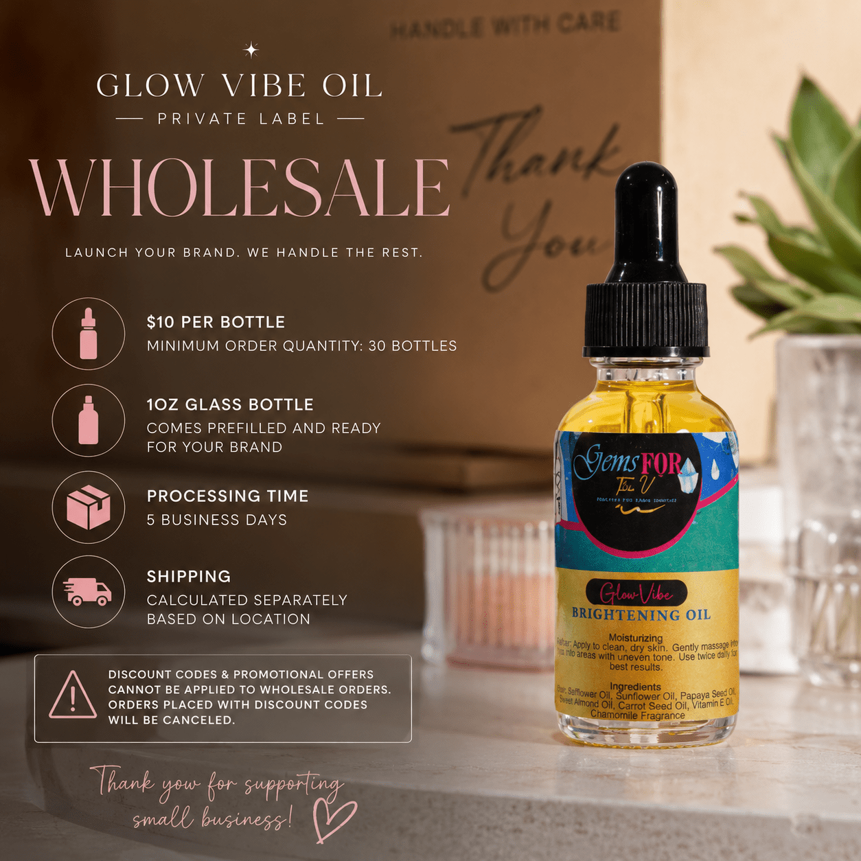 Glow Vibe Oil Private Label - Gemsforthev